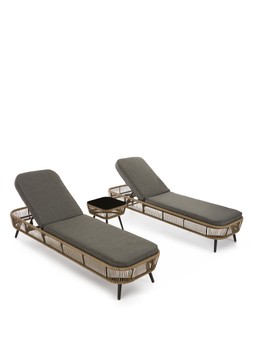 VP83B The Very Collection Set of 2 Monaco Loungers with Table £499