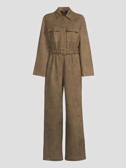 WO3PY The Very Collection Long Sleeve Faux Suede Jumpsuit £50