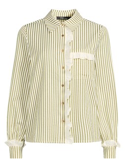 WO62B The Very Collection Frill Collar Stripe Shirt £35
