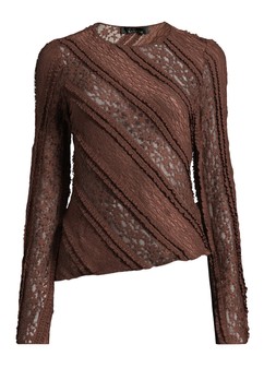 WOOB4 The Very Collection Brown Sheer Top £25