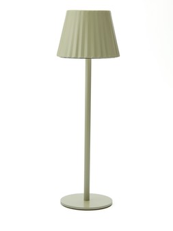 WQBNY The Very Collection Rechargeable Table Lamp with Ribbed Shade £25