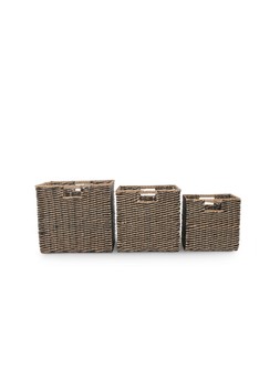 WQIDF The Very Collection Set of 3 Square Natural Baskets £55