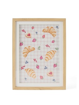 WQP4N The Very Collection Croissant Print Framed Wall Art £15