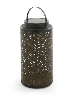 WRF1W The Very Collection 32cm Mesh Solar Lantern with USB Charge- Black £30