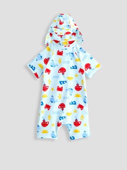 WRI6E The Very Collection Baby Boy Sun Safe Sea Life Set With Hat £14