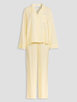 WRTZ4 The Very Collection Woven Stripe Revere Pyjama Set Butter Yellow £28