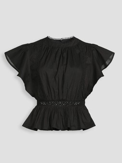 WSL2D The Very Collection Cotton Lace Ladder Detail Ruffle Top £25