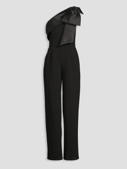 WSPIR The Very Collection Bow Detail One Shoulder Jumpsuit Black £60
