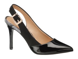 Deichmann Black Snake Insert High Heel, &pound;24.99