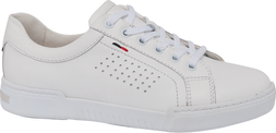 Deichmann 5th Avenue White Leather Canvas Lace Up Trainer, &pound;44.99