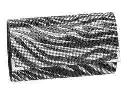 Deichmann Black and White Zebra Clutch Bag