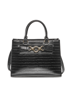 Deichmann Black Croc Cross Body Bag, &pound;19.99