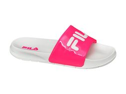Deichmann Fila Pink & White Slides
