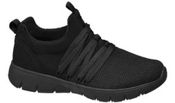 Deichmann Ladies Black Casual Lace Up Trainers, &pound;12.49