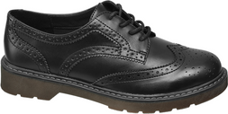 Deichmann Ladies Black Chunky Lace Up Brogues, &pound;24.99
