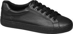 Deichmann Ladies Black Lace Up Trainers, &pound;22.99
