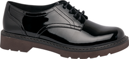 Deichmann Ladies Black Patent Lace Up Brogues, &pound;24.99