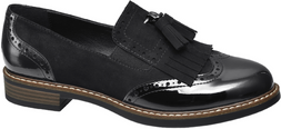 Deichmann Ladies Black Patent Tassel Loafers, &pound;24.99