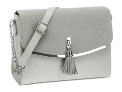 Deichmann Light Grey Tassel Cross Body Bag