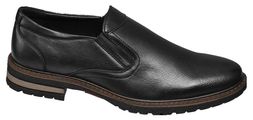 Deichmann Mens Black Slip On Shoes, &pound;14.99