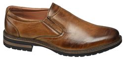 Deichmann Mens Formal Brown Slip On Shoes, &pound;14.99