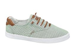Deichmann Pale Green and White Polka Dot Bench Trainer