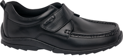 Deichmann Teen Boys Black Leather Single Strap Shoes, &pound;24.99