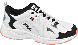 Deichmann Fila White Black Lace-up Trainer