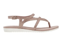 Deichmann Pink Metallic Strappy Sandal