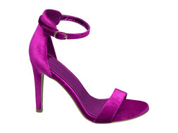 Magenta strap heels
