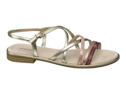 Deichmann Strappy Slingback Metallic Sandal