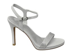 Deichmann Silver Strappy Heeled Sandal