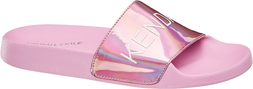 Kendall + Kylie Light Pink Iridescent Sliders