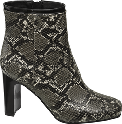 Deichmann Black Snake Heeled Boots