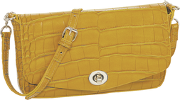 Deichmann Yellow Croc Cross Body Bag