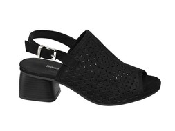 Deichmann Black Peep Toe Block Heel
