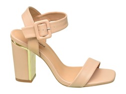 Deichmann Nude Gold Detail Block Heel