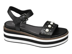 Deichmann Black Pearl Detail Sandal