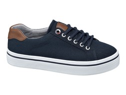 Deichmann Navy and Tan Trainer