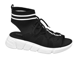 Deichmann Black Sporty Sock Sandal