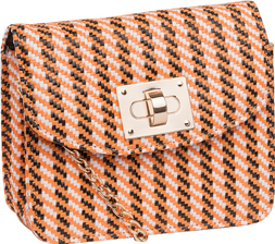 Deichmann Orange Raffia Cross Body Bag