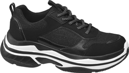Deichmann Black Chunky Trainer