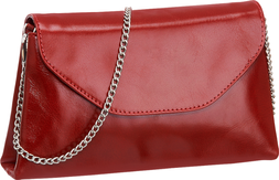 Deichmann Red Real Leather Cross Body Bag