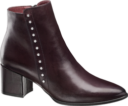 Deichmann Burgundy Studded Heeled Boot