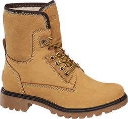 Deichmann Wrangler Camel Leather Warm Lined Ankle Boot