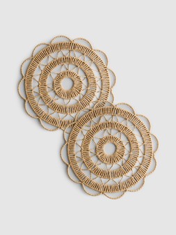 PRIMARK 2PK FLOWER RATTAN PLACEMAT, £7, €8, RON40, PLN34, CZK210