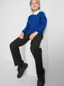 PRIMARK 2PK KNIT SCHOOL JUMPER, BLUE, £8 (3)