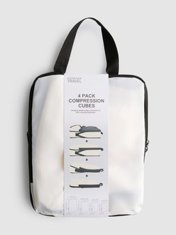 PRIMARK 4PK COMPRESSION CUBES ECRU £8 €9 NE€9 $12 RON44 HUF3400 PLN39 CZK235