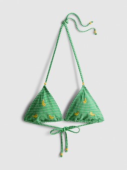 PRIMARK BANANA GINGHAM TRIANGLE GREEN £8 €9 $12 RON44 PLN39 CZK235