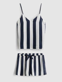 PRIMARK CAMI AND SHORT PJ SET NAVY £10 €12 $16 RON60 PLN50 CZK310